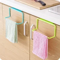Towel Rack Hanging Holder Organizer Bathroom Kitchen Cabinet Cupboard Hanger Kitchen Bathroom Accessories Gadgets Cooking Tools 2