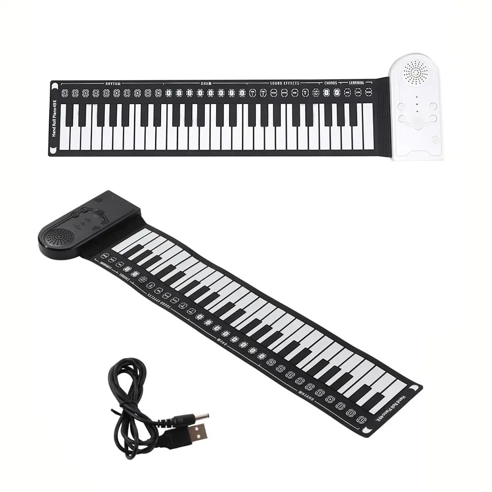 Foldable Roll Up Piano Roll Up Piano Soft Keyboard 49 Keys Electronic Organ Gifts Flexible