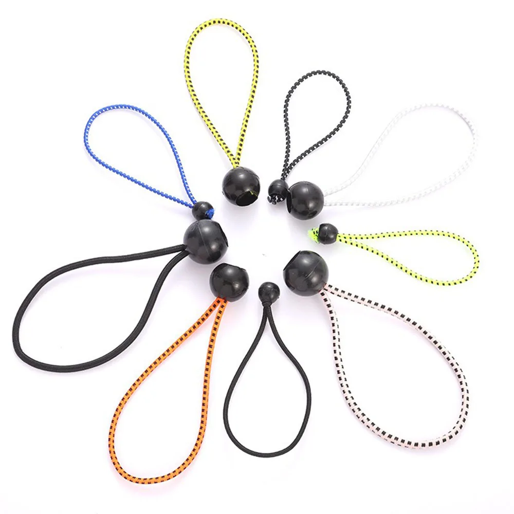 Elastic Ball Head Black Strap Camping Outdoor Elastic Trampoline Strapping Tent Beach Outdoor Fixed Rope Beach 10pcs