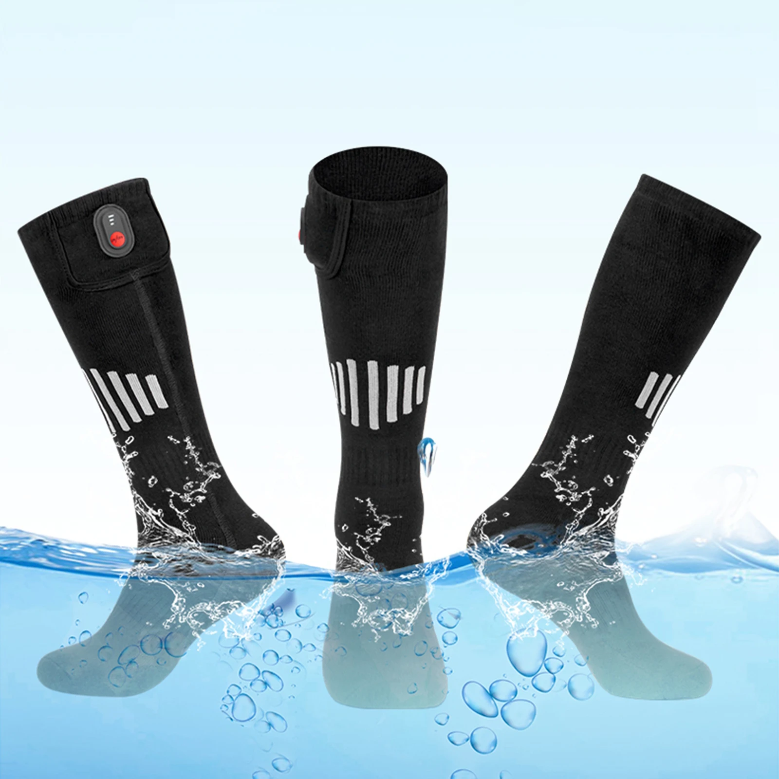 Winter Heated Socks Thermal Stretchy Stockings Unisex Heating Foot Warmer Electric Socks Warm Skiing 35 to 55&deg;C No Battery