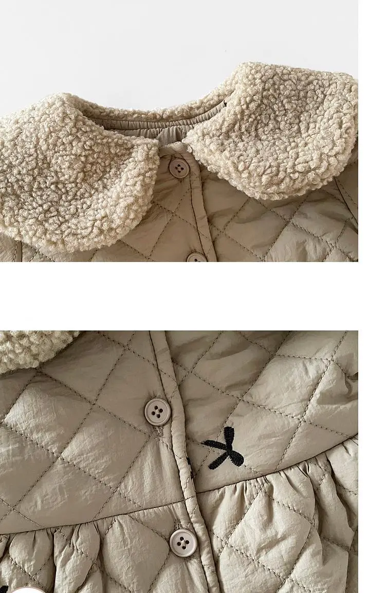 Girls Winter Coat Kids Clothes Boys Fleece Warm Outerwear Tops Children Velvet Thick Jacket 6m-3y Toddlers Long Sleeved Overalls