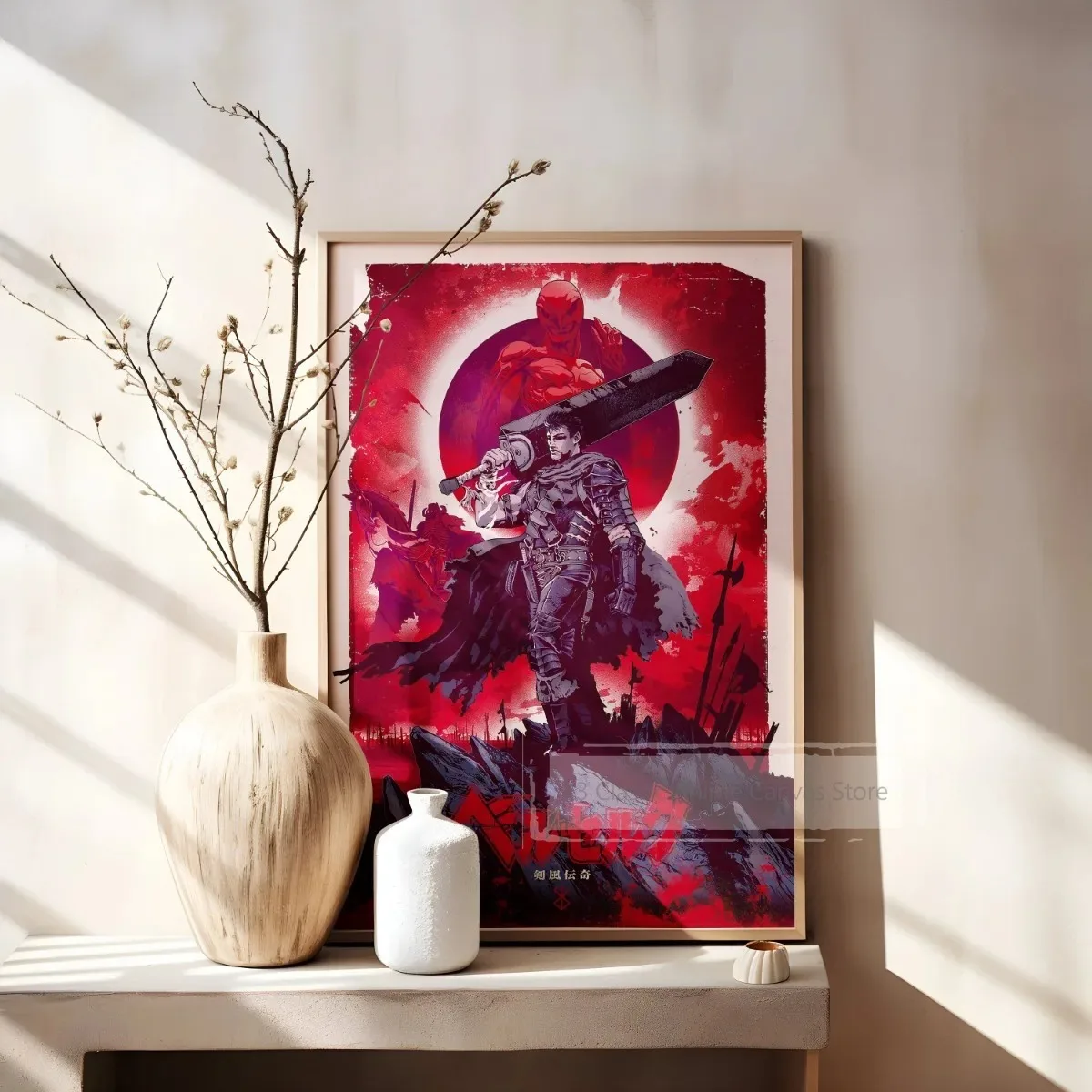 Berserk Anime Canvas Art - Guts & Griffith Poster - Japanese Wall Decor & Gift