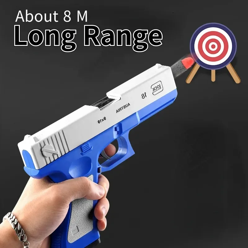 Upgrade G17 Shell Throwing Toys Gun Ejection Handgun Soft Darts Bullets Airsoft Pistol For Boys Outdoor Sports Shooting Gift 3