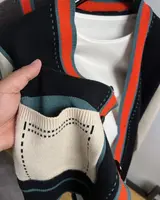 Cardigan à col en V pour hommes, manteau de pull de collision de documents d'épissage, vêtements exquis, marque de luxe, mode japonaise, automne et hiver 4
