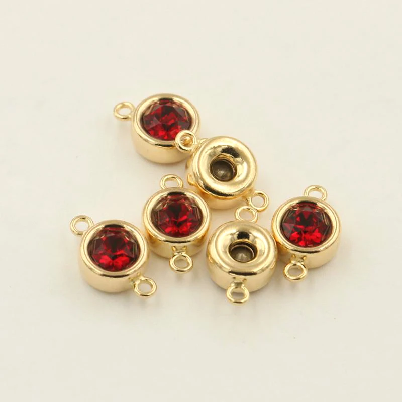 14K Gold gefüllt Einzel- und Doppellöcher Tropfen Charm 3/4/6MM Anhänger AAA Zirkon Charm für Halskette Ohrring DIY Schmuckzubehör – Detail 14
