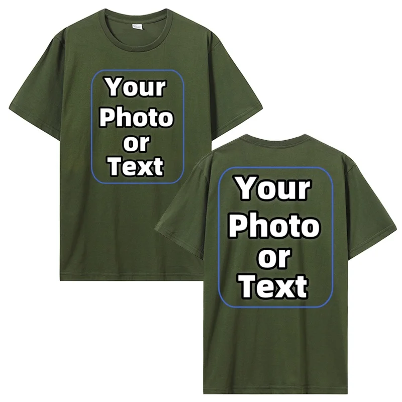 Customized Printed T Shirt Summer Gifts Tops Design Your Own Photo Or Logo T-shirt Custom Men's Tees Personalized Gift Tshirt