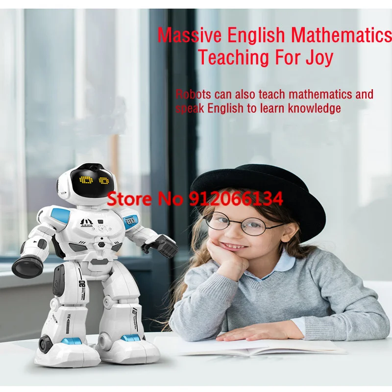 Touch Interactivet Early Education Remote Control Robot 40 Minutes Battery Life Intelligent Programming Subject Teach RC Robot 3