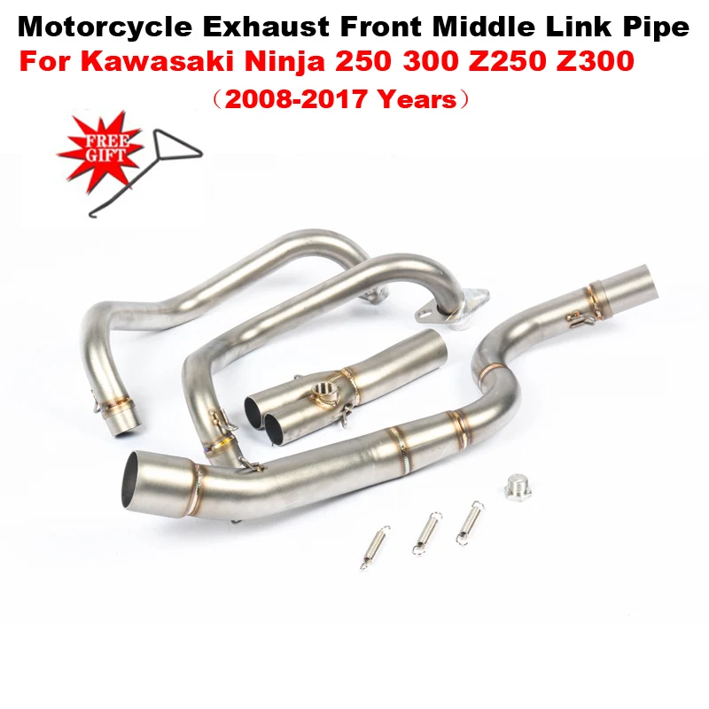 Slip On For Kawasaki Ninja 250 Ninja 300 Z250 Z300 2008 - 2017 Years Motorcycle Exhaust Modify Escape 51mm Front Link Pipe Moto - Image 3