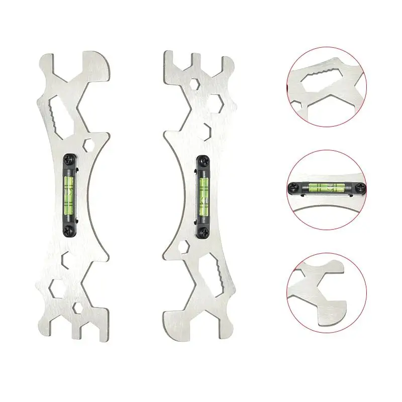 Precision Stainless Steel Pipe Leveler for Hot/Cold Water System and Faucets, Features Bubble Level Indicator