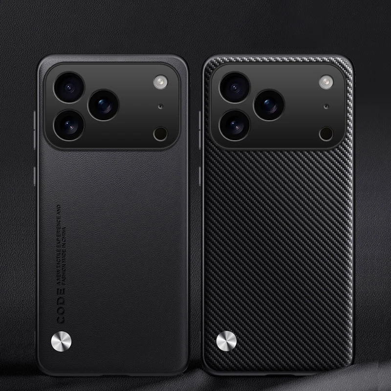 Luxury PU Leather Soft Back Phone Case - Plain Skin Design