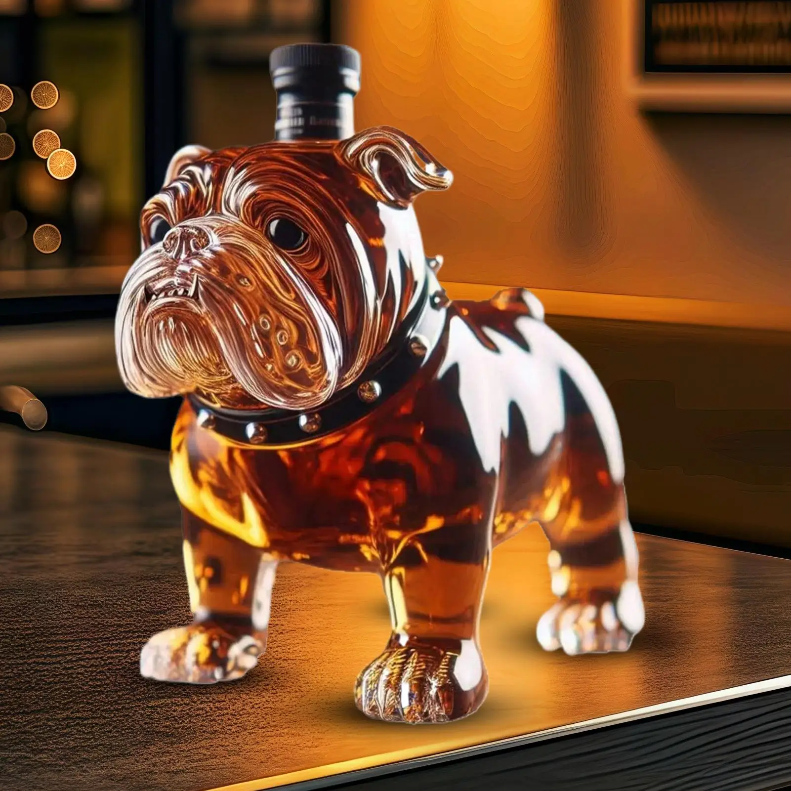 Whiskey Bottle Dog Collectible Liquor Decanter Alcohol Decanter for Restaurants Shelves Collectible Liquor Bottle French Bulldog