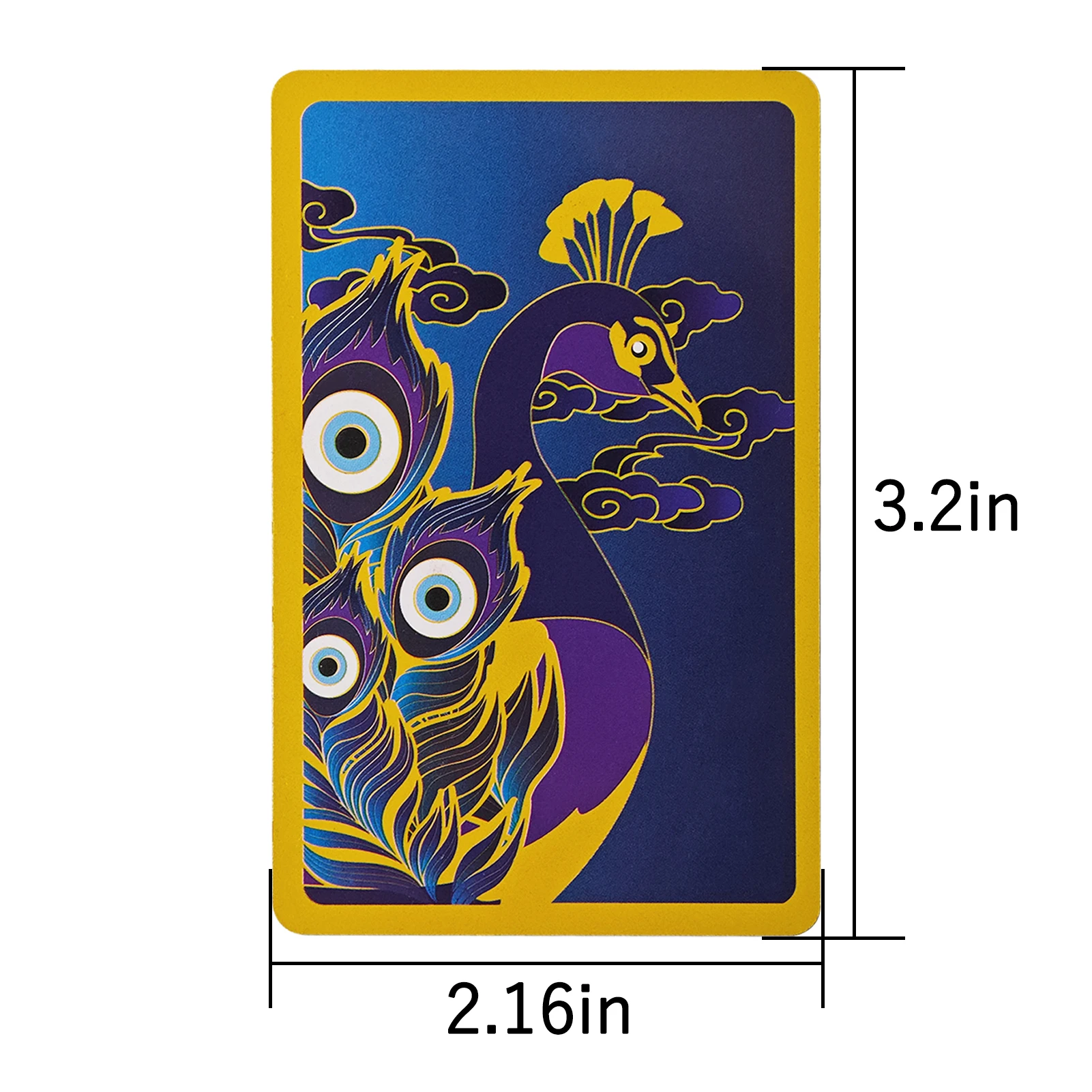 Ornament Crafts Feng Shui Magic Peacock Card Amulet Chinese Blessing Gifts Good Luck