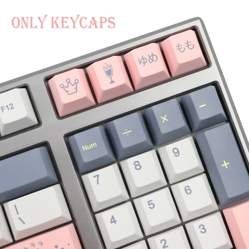 

135 ключей Momo Yume Cherry PBT Dye Subbed Набор клавишных колпачков для GH60 GK61 GK64