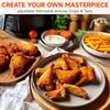 SUSTEAS Deep Fryer with Basket, 1500W Electric Deep Fryers for Home Use with Temperature Control, Removable Lid and 2.5L/1.5L 6