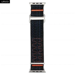 Nylon Loop Band with Hook - and - Loop Fastener for Smartwatch - Durable Wristband Strap (Black Blue)