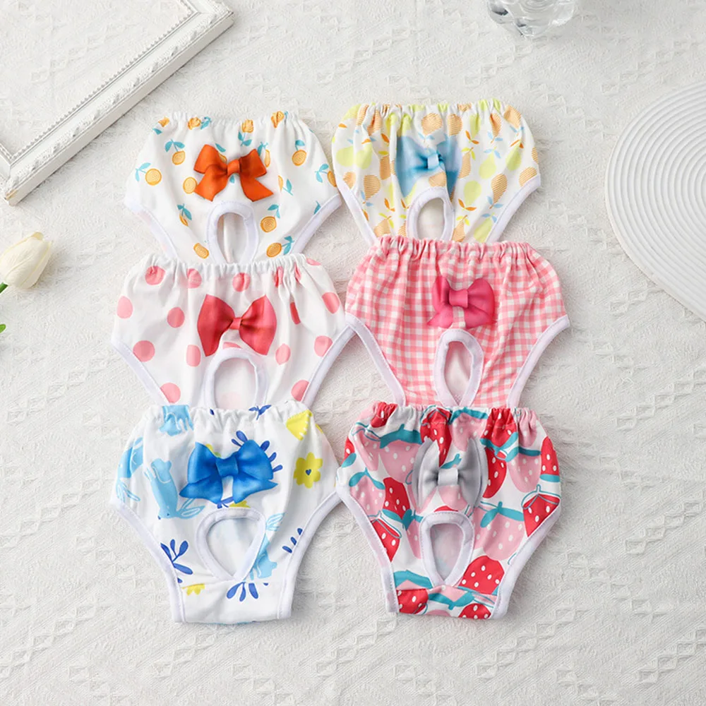 

Pet Physiological Pants Female Princess Pet Panties Physiological Pants Dog Menstrual Pants Dog Diaper Clothes Bow Diaper