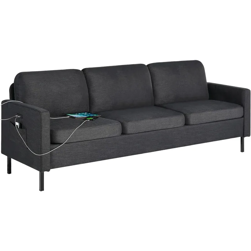 

Sectional Sofa 3 Seat Couch,Couches Sofas for Living Room Apartment Bedroom, Comfortable Small Couches for Small Spaces