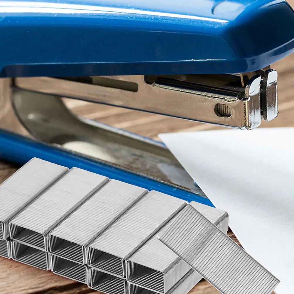 12박스 미니 스테이플 리필, 고강도 스테인리스 스틸 스테이플, 미니 데스크탑 스테이플러 사무용품용 표준 사이즈