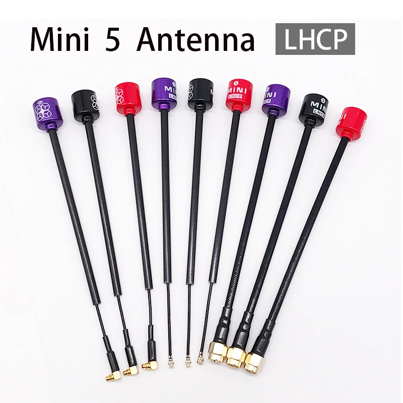 Антенна 5 8G Lollipop LHCP с высоким коэффициентом усиления 150 дБи SMA/UFL(IPEX)/MMCX Длина мм для