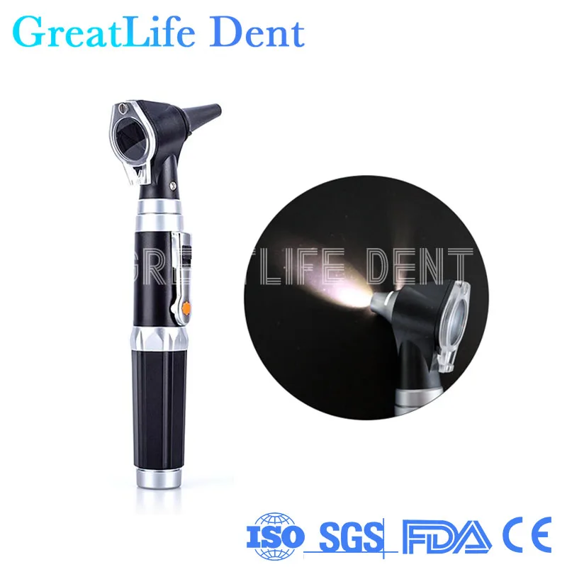 Greatlife Dent Kit Diagnostico Otoscopio Professionale Portatile Ent Ear Care Endoscopio Led Otoscopio Detergente Per Le Orecchie Con 8 Punte