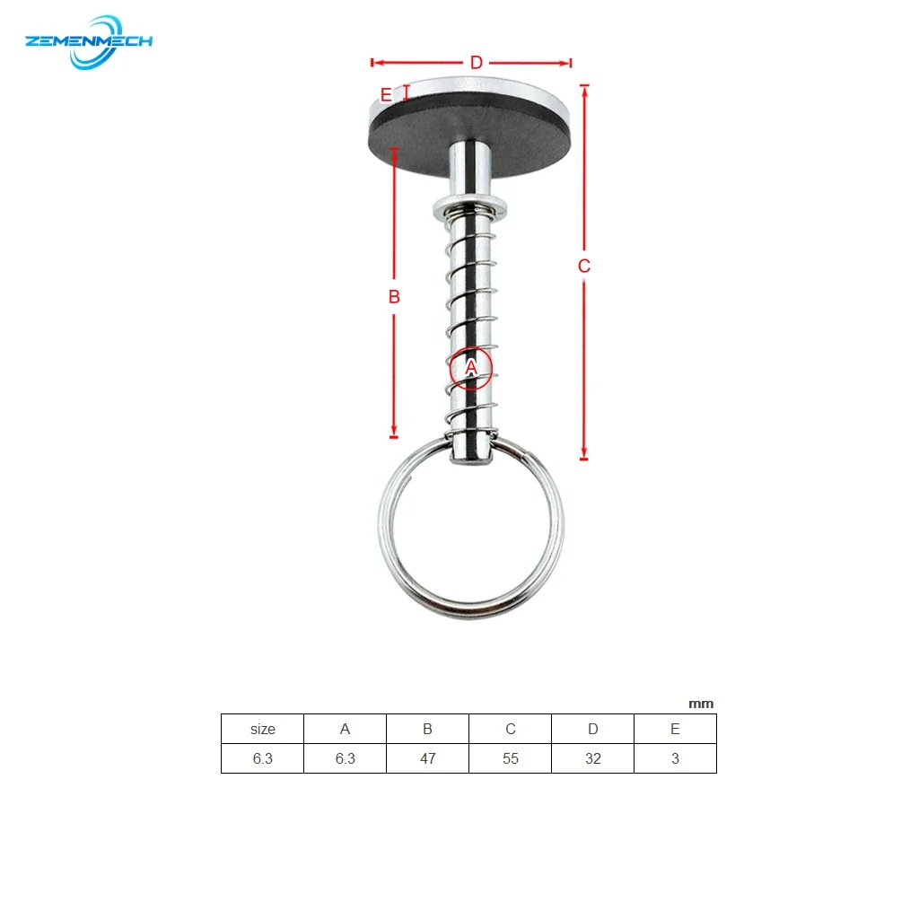 316 Stainless Steel Hatch Cover Pull Handle Quick Pin Button Boat Yacht Storage Retainer Farm Trailers Wagons Auto Car Trailer