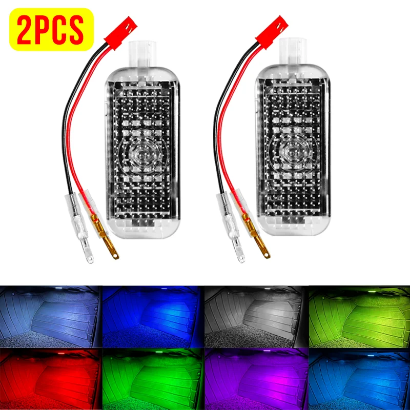 2 шт., декоративные RGB-лампы для Volkswagen Golf 5 6 Passat Tourareg SEAT SKODA Audi