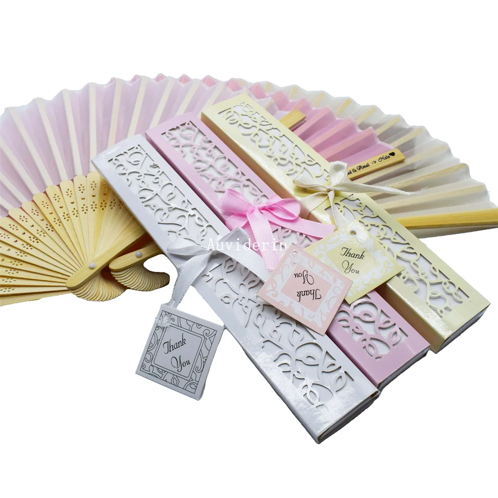 20pcs Customize Folding Fans for Wedding Party Favors, Personalized  Engraved Handheld Fans Gifts for Guests Bulk, Custom Party Fans for Women  Silk