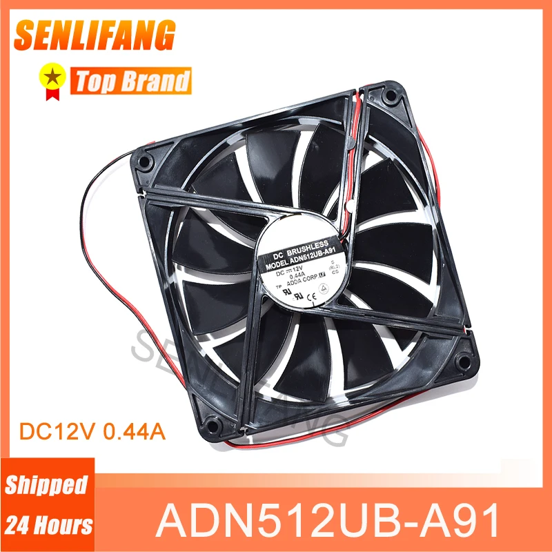 

New Cooler ADN512UB-A91 1U 2 Lines DC 12V 0.44A 135*135*25mm Server Cooling Fan