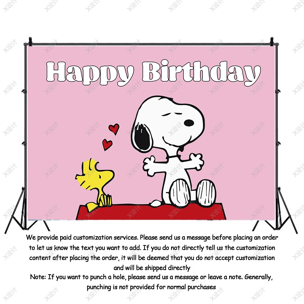 Party Banner Decorative Supplies Vinyl Photo Props Baby Shower Gift Cartoon Dog Snoopy Theme party decoration,photo booth props,photography props,party supplies