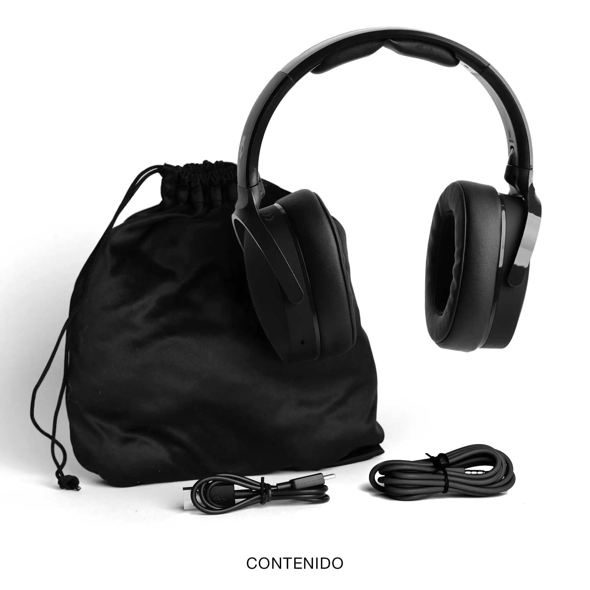 Skullcandy Hesh Evo 무선 오버이어 블루투스 헤드셋, 30H 긴 내구성 헤드폰, 게임 스포츠 이어폰, 블랙