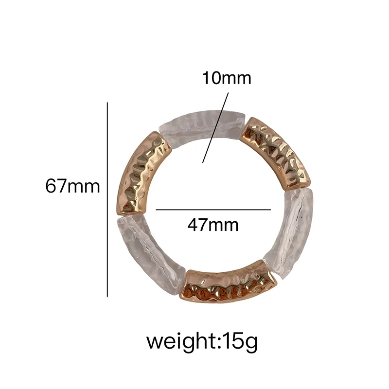 Stretch Resin Tube Bracelet For Women Vintage New Style Fashion Jewelry Retro Elastic Holiday Accessories Wholesale Gifts MQF075 3