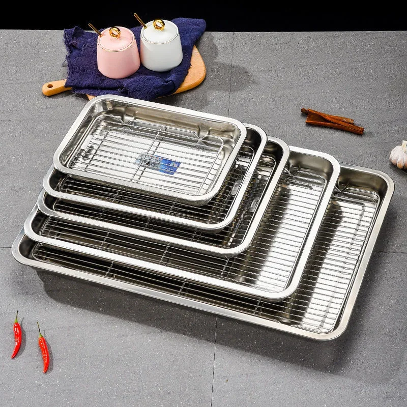 Stainless Steel Baking Tray & Removable Cooling Rack Set 1