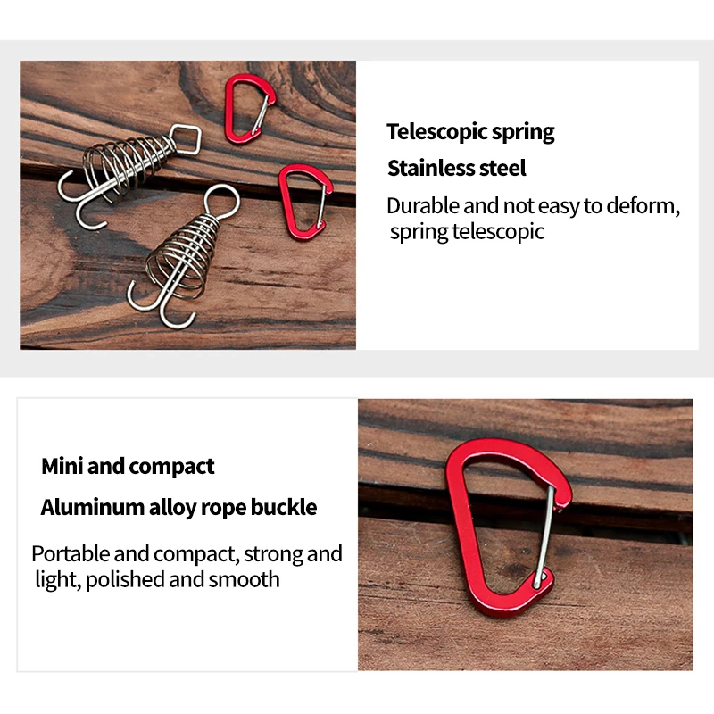 4pcs Spiral Octopus Deck Tent Pegs Camping Supplies Ground Anchor Pegs Fishbone Tent Stake with Spring Buckle Camping Nails