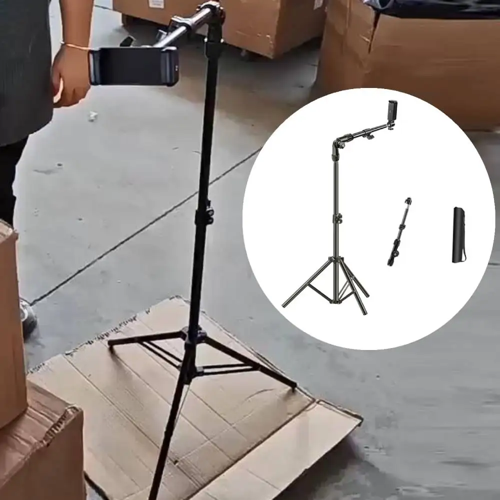 Phone Tripod Adjustable Cell Phone Tripod Stand Horizontal Stand for Filming Video Recording Live Stream - 4