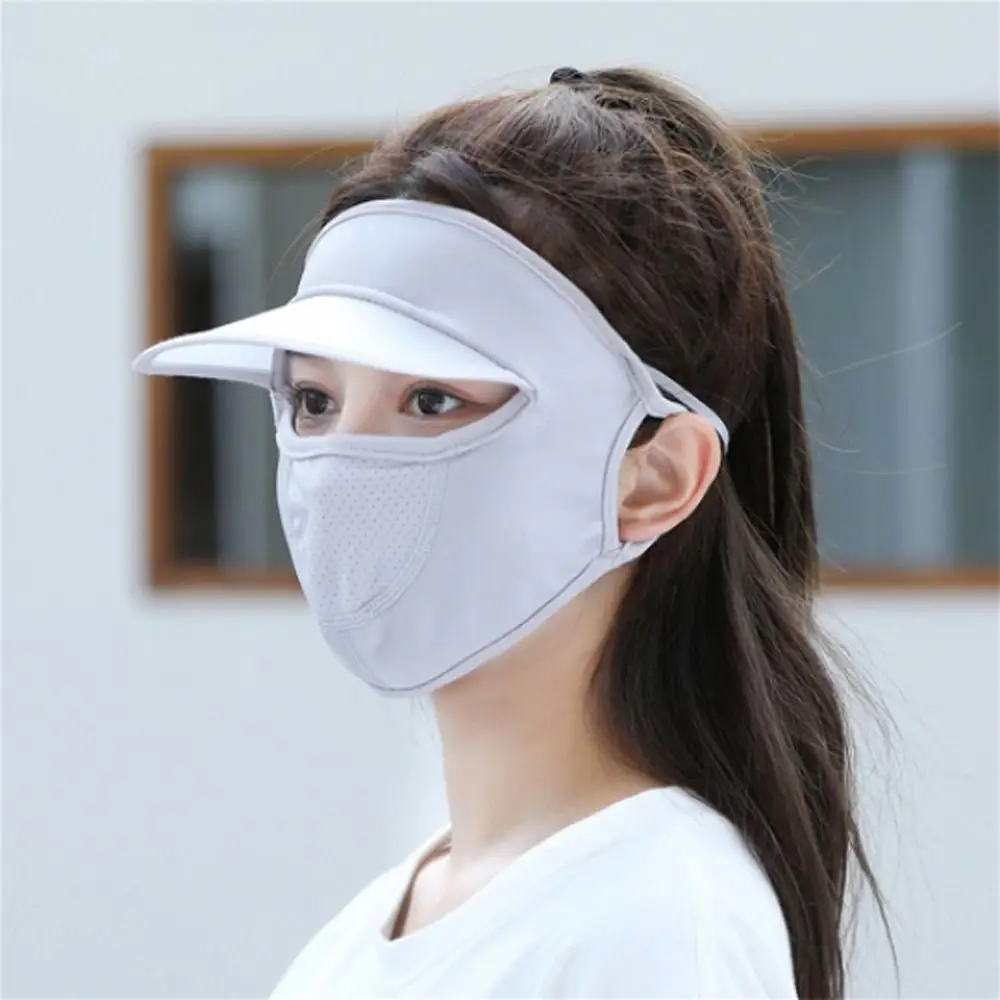 Sommer Eisseide Uv-schutz Gesichtsmaske Mit Schild Für Wandern_voghion.com