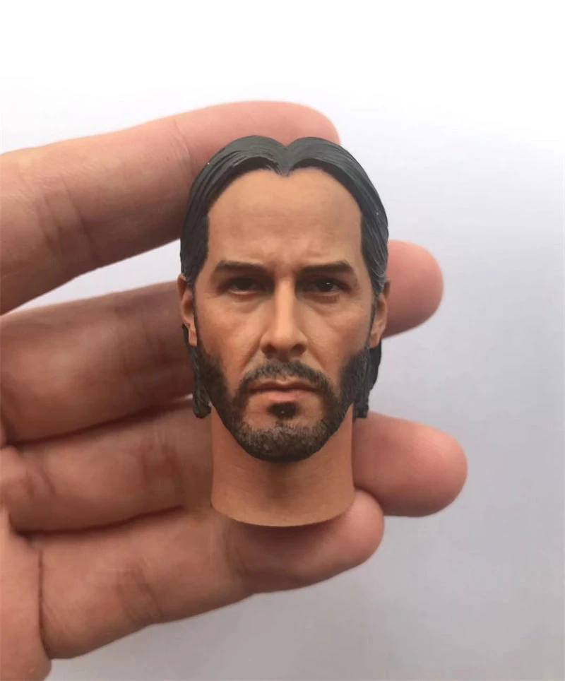 

1/6 Male Fast Hunting Version 1.0 Keanu Reeves Head Sculpture Carving Model Fit 12inch Action Figures Collect DIY