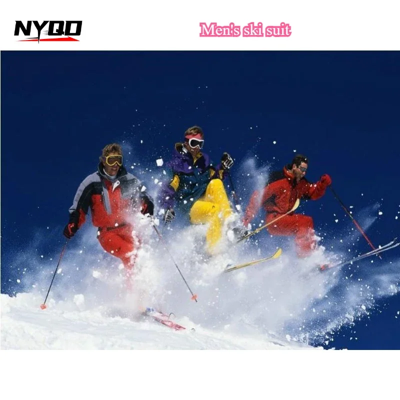 Special Offer, Men's Ski Suit, Coat Cotton, Windproof, Waterproof and Breathable Single and Double Board Super Warm Clothes