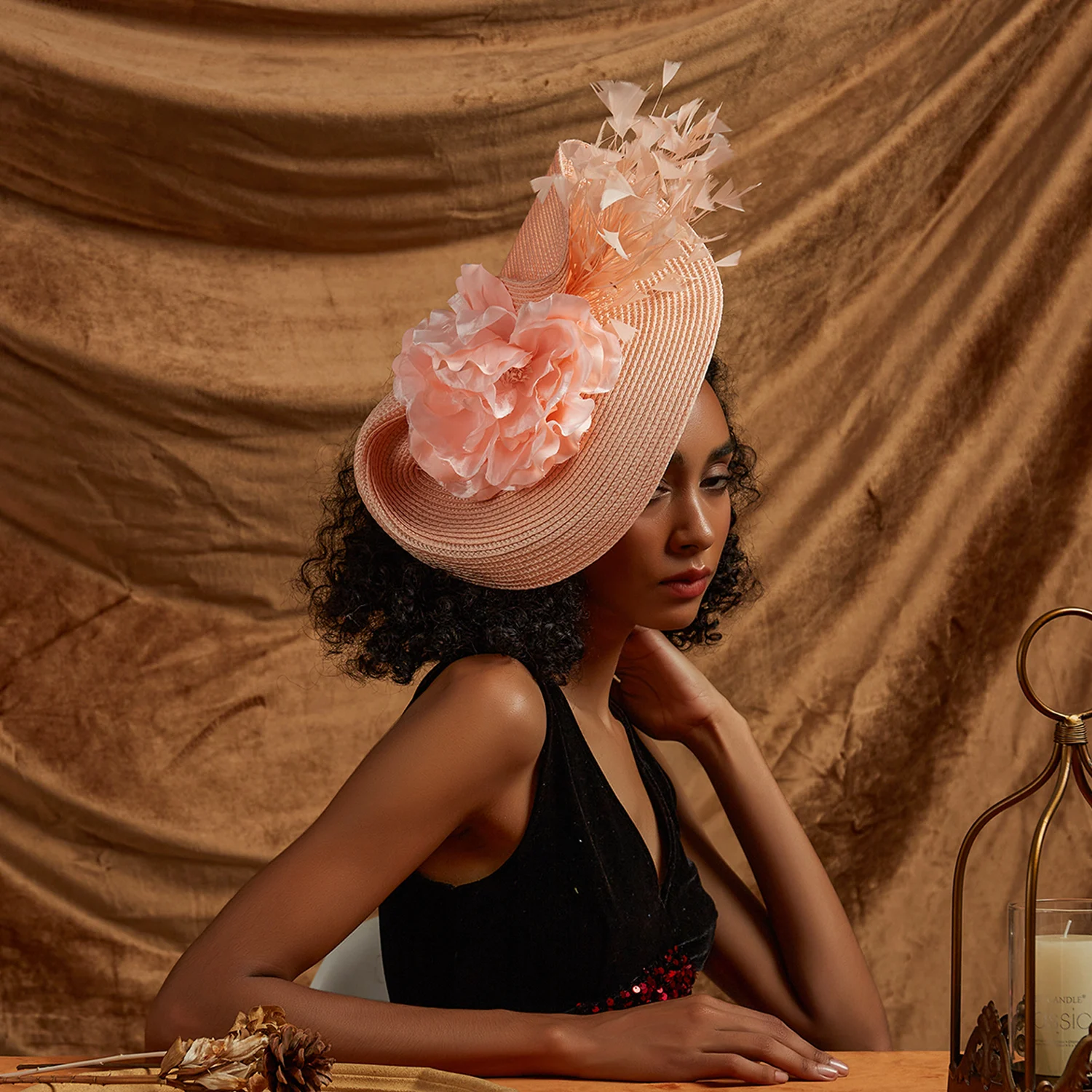 Fascinators Tea Party Hats Headband Fascinator Derby Hats Wedding Cocktail  Organza Flower for Women