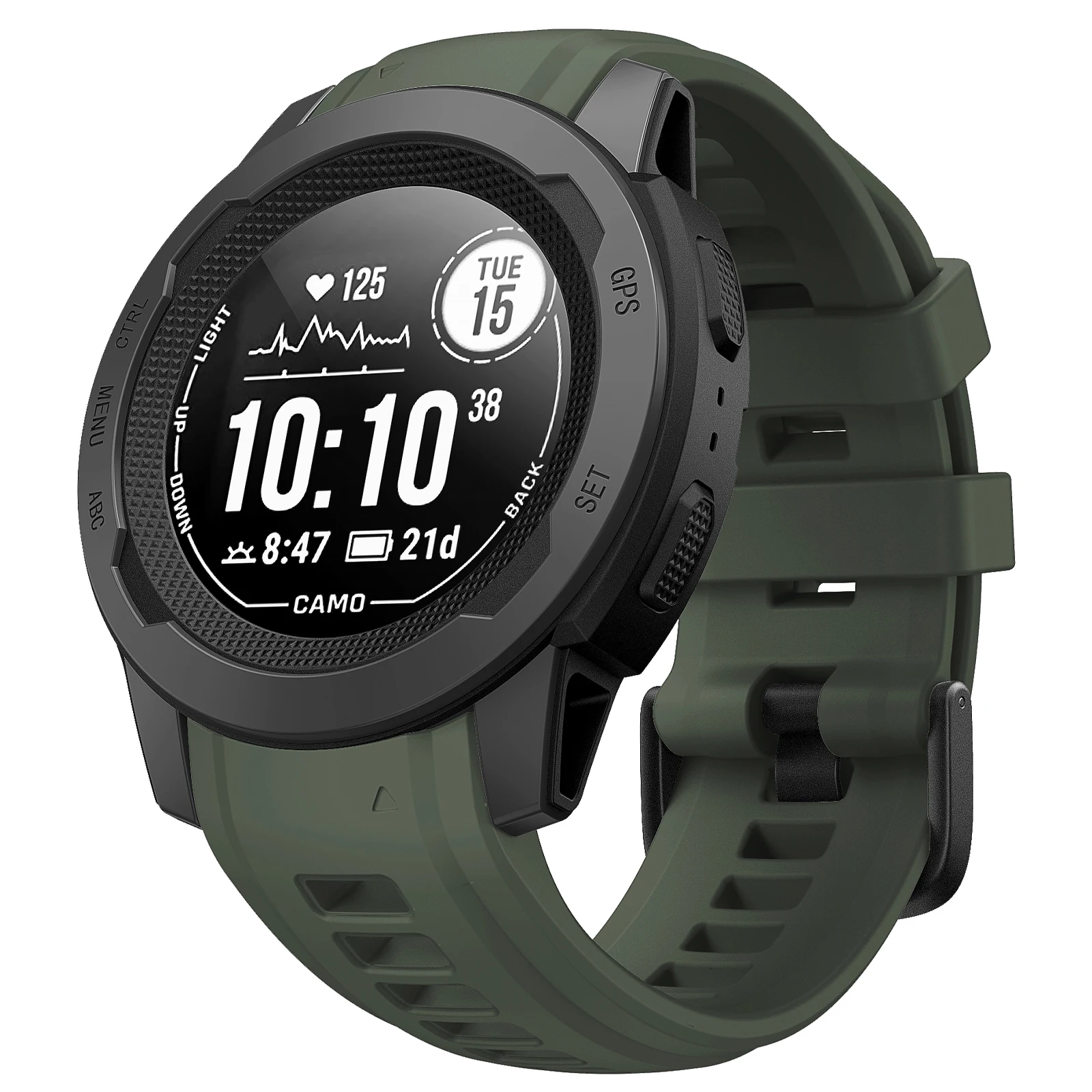 Garmin Soft Silicone Fashion Watch Band Bracelet – Replaceable Rubber Wristband, 20mm/22mm