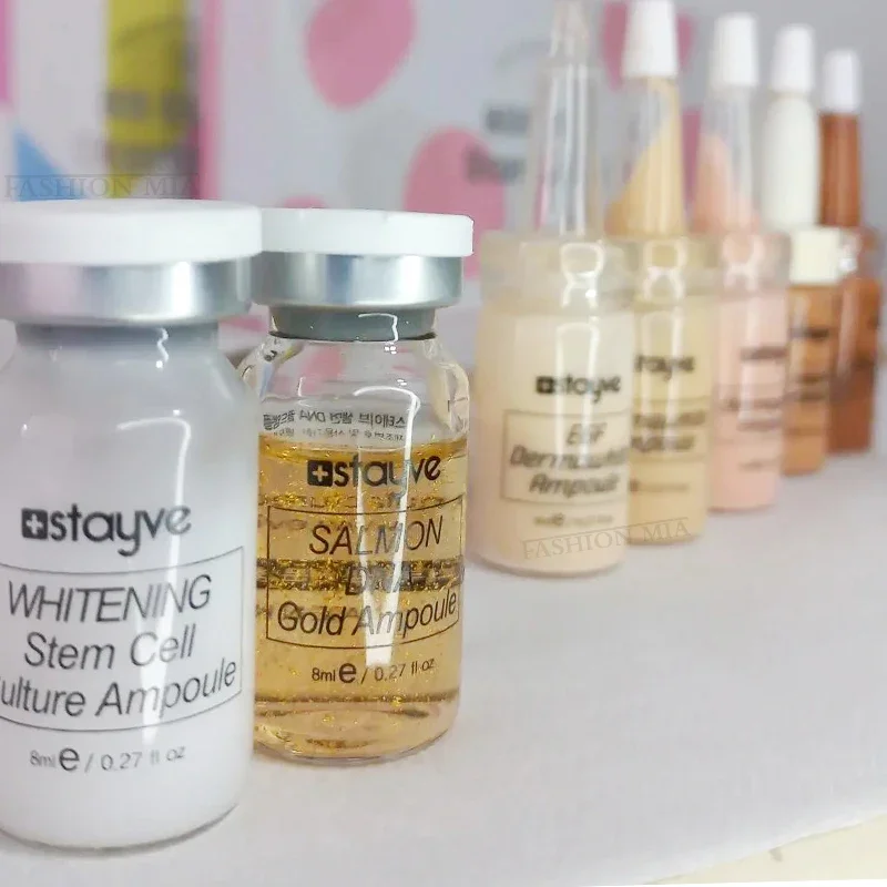 Stayve BB Cream Glow Skin Booster Kit 12 vials Niacinamide/Hyaluronic Acid BB Cream Ampoule Starter Liquid Foundation Makeup Set
