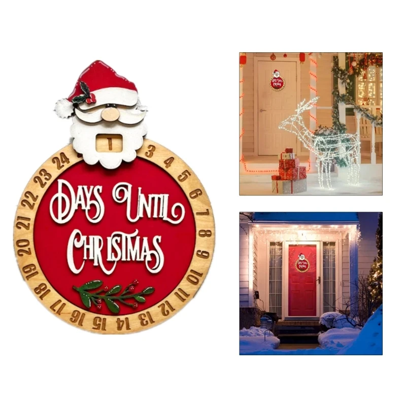 

Рождественские календари, новые рождественские украшения с обратным отсчетом, часы-календарь, рождественский декор для домашней