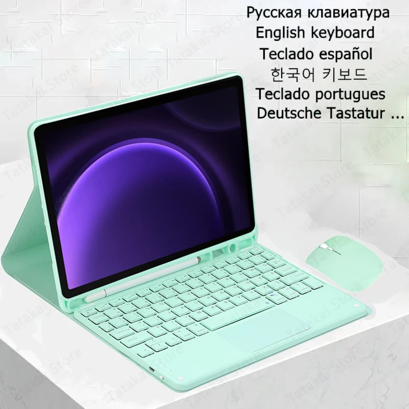 Teclado com Touchpad para Samsung Galaxy Tab Capa da Capa s9 fe Sm-x510 X516b 109 Polegadas 2023