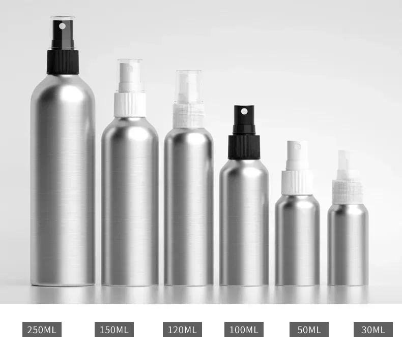 30ml/50ml/100ml/120ml/150ml/250ml Aluminum Empty Spray Bottle Mini Travel Refillable Perfume Cosmetic Container Sprayer Atomizer — view 5