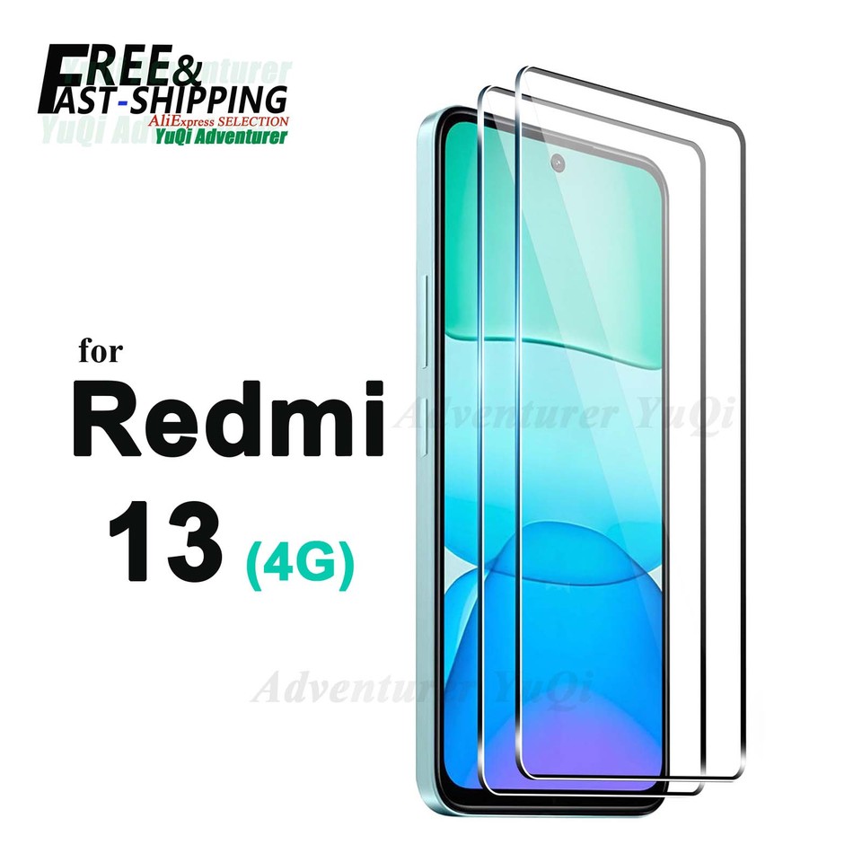 Screen Protector For Redmi 13 4G Tempered Glass HD Crystal High Aluminum 9H Case Friendly Anti Scratch
