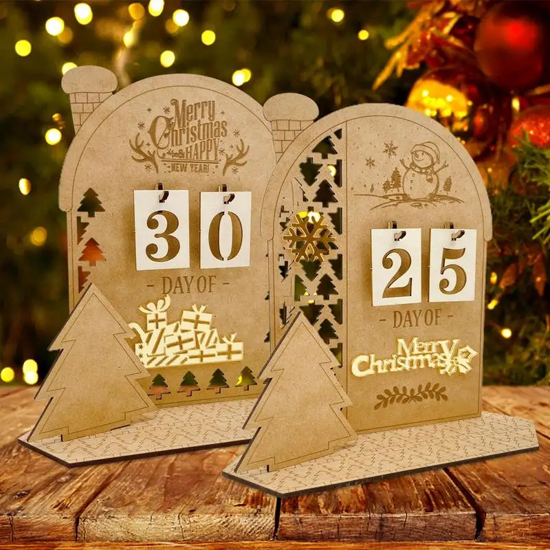 

Christmas Wooden Advent Calendar Unfinished House-Shaped Countdown Calendar Advent Calendar DIY Kit Ready To Decorate For Gifts