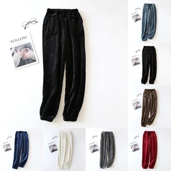 Mens Winter Warm Fleece Sleep Drawstring Pants Flannel Pajama Plush Lounge Pants Coral Bottoms Trousers Homewear