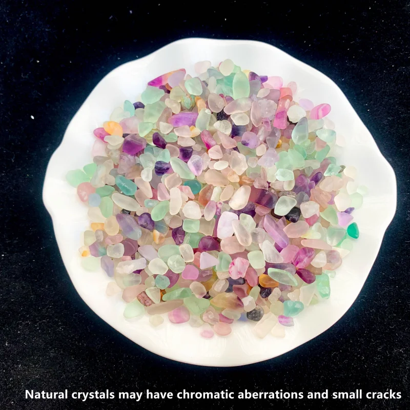 Natural Stone Beads Decorative Stones Tumbled Stones 1.76oz Natural Crystal Crushed Stones Fluorite For Jewelry Making Wishing Bottle Houseplants Garden