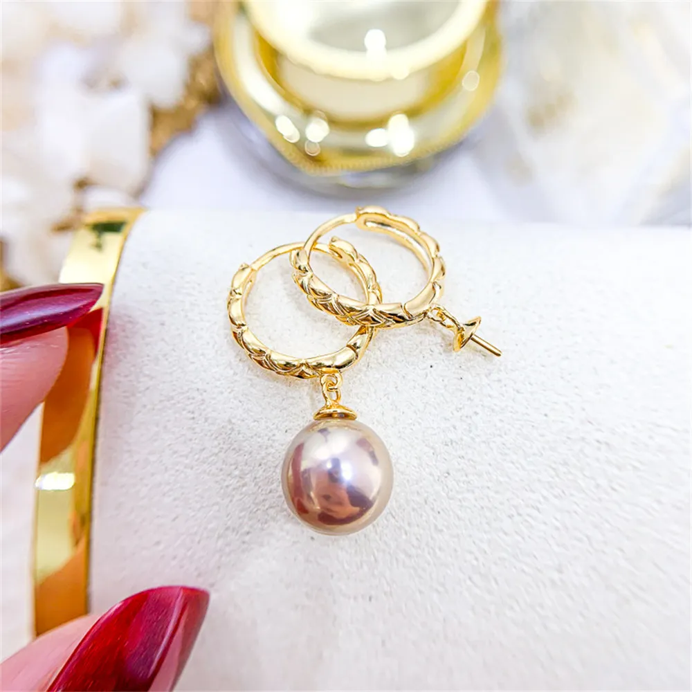 

Plated Gold Earrings Mountings Pearl Ear Wires Earrings Hook Findings Settings for DIY Stud Earrings Jewelry Making