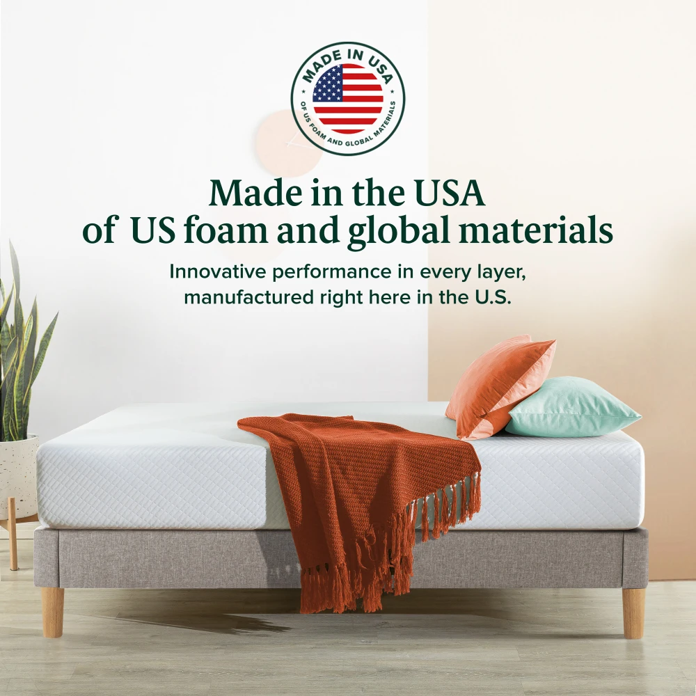 Full 10" Gel Memory Foam & Green Tea Mattress
