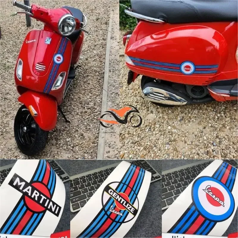 For PIAGGIO Vespa GTS300 GTS Super Sprint Primavera Super Sport motorcycle reflective waterproof body sticker car snail horn new universal 12v 500db electric super loud waterproof speaker snail horn siren for car air motorcycle horn siren